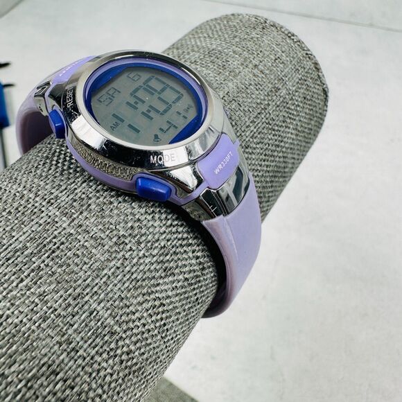 Armiton Watch Womens 27mm Purple Pro Sport Digital Alarm Day Date New Battery - Picture 7 of 9